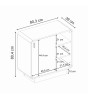 Μπουφές χρώμα sepet oak 80,3x39x80,4εκ.