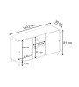 Μπουφές χρώμα sepet oak 150,2x39x81εκ.