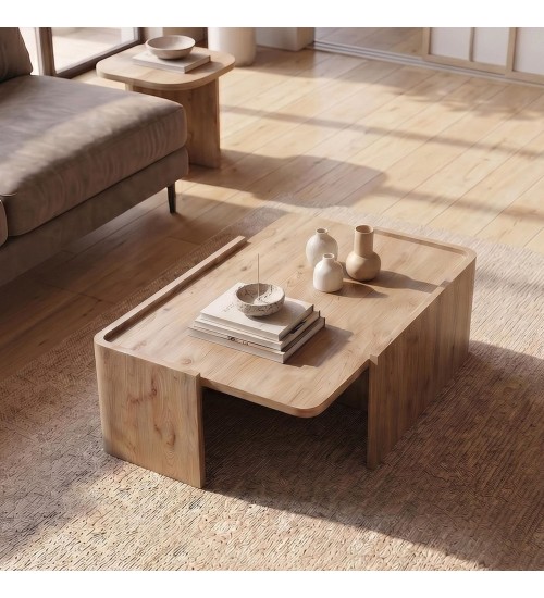 Τραπεζάκι σαλονιού χρώμα sepet oak 82x52x28,5εκ.