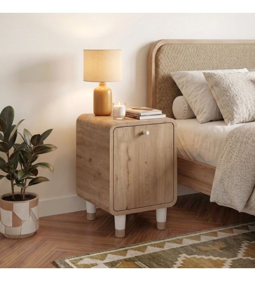 Κομοδίνο χρώμα sepet oak 35,3x34x51εκ.