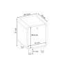 Κομοδίνο χρώμα sepet oak 35,3x34x51εκ.