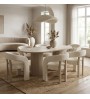 Τραπέζι χρώμα travertine - sandstone 180x90x77εκ.