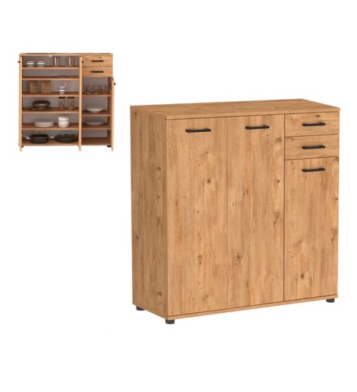 Παπουτσοθήκη - Ντουλάπι χρώμα pine oak 108x35x108εκ.