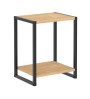 Κομοδίνο χρώμα sapphire oak - μαύρο 39x30x48εκ.