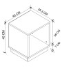 Κομοδίνο χρώμα Λευκό 40x35,3x45εκ.