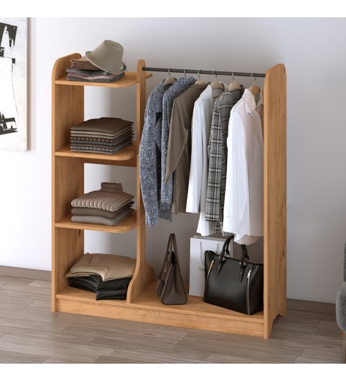 Έπιπλο εισόδου χρώμα pine oak 120x40x135εκ.
