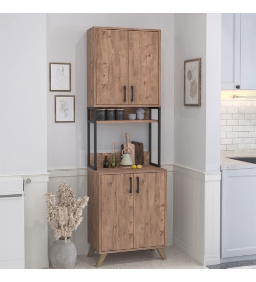 Έπιπλο κουζίνας χρώμα pine oak 61x40x202,1εκ.