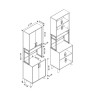 Έπιπλο κουζίνας χρώμα pine oak 61x40x202,1εκ.