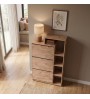 Παπουτσοθήκη χρώμα pine oak 90x32x143εκ.