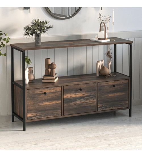Μπουφές χρώμα rustic καρυδί 122x36x80,1εκ.
