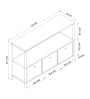 Μπουφές χρώμα καπνιστή καρυδιά 122x36x80,1εκ.
