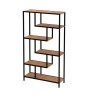 Βιβλιοθήκη χρώμα μαύρο - pine oak 90x30x159εκ.