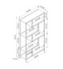 Βιβλιοθήκη χρώμα μαύρο - pine oak 90x30x159εκ.