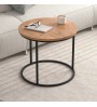 Τραπεζάκι σαλονιού σετ 2 τμχ χρώμα pine oak Ø66x49,5εκ.