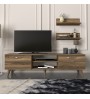 Έπιπλο τηλεόρασης χρώμα καρυδί 150x29,5x40,6εκ.