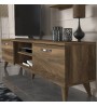 Έπιπλο τηλεόρασης χρώμα καρυδί 150x29,5x40,6εκ.
