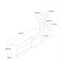 Σύνθεση τηλεόρασης χρώμα sepet oak 165x25x91,3εκ.
