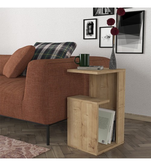 Τραπεζάκι βοηθητικό χρώμα sapphire oak 35x29,5x60εκ.