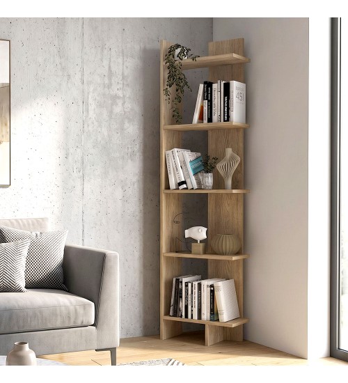 Βιβλιοθήκη χρώμα sepet oak 48x22x170εκ.