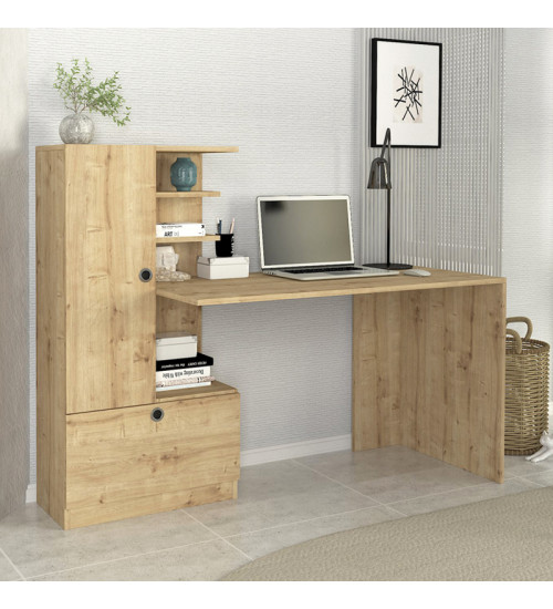 Γραφείο εργασίας χρώμα sapphire oak 149,5x60x120εκ.