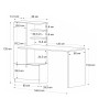 Γραφείο εργασίας χρώμα sapphire oak 149,5x60x120εκ.