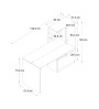 Γραφείο εργασίας χρώμα καρυδί 149,5x61,8x120εκ.