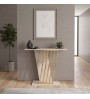 Κονσόλα χρώμα travertine - χρυσό 90x29,6x76,8εκ.