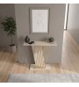 Κονσόλα χρώμα travertine - χρυσό 90x29,6x76,8εκ.