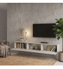 Έπιπλο τηλεόρασης επιτοίχιο με LED χρώμα sandstone 180x29,5x29,5εκ.