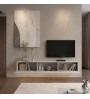 Έπιπλο τηλεόρασης επιτοίχιο με LED χρώμα sandstone 180x29,5x29,5εκ.