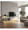 Έπιπλο τηλεόρασης επιτοίχιο με LED χρώμα sandstone 180x29,5x29,5εκ.
