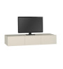 Έπιπλο τηλεόρασης επιτοίχιο με LED χρώμα sandstone 180x29,5x29,5εκ.