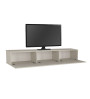 Έπιπλο τηλεόρασης επιτοίχιο με LED χρώμα sandstone 180x29,5x29,5εκ.