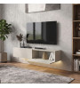 Έπιπλο τηλεόρασης επιτοίχιο με LED χρώμα sandstone 135x31,6x25εκ.