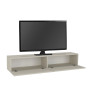 Έπιπλο τηλεόρασης επιτοίχιο με LED χρώμα sandstone 135x31,6x25εκ.
