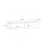 Έπιπλο τηλεόρασης επιτοίχιο με LED χρώμα sandstone 135x31,6x25εκ.