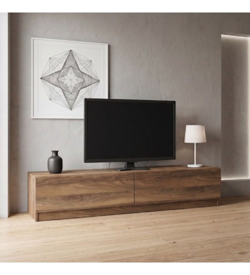 Έπιπλο τηλεόρασης χρώμα καρυδί 160x31,3x32,9εκ.