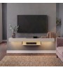 Έπιπλο τηλεόρασης επιτοίχιο με LED χρώμα sandstone 150x29,6x22εκ.