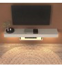 Έπιπλο τηλεόρασης επιτοίχιο με LED χρώμα sandstone 150x29,6x22εκ.