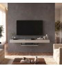 Έπιπλο τηλεόρασης επιτοίχιο με LED χρώμα sandstone 150x29,6x22εκ.