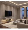 Έπιπλο τηλεόρασης επιτοίχιο με LED χρώμα sandstone 150x29,6x22εκ.