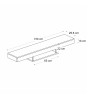 Έπιπλο τηλεόρασης επιτοίχιο με LED χρώμα sandstone 150x29,6x22εκ.