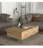 Τραπεζάκι σαλονιού με σερβιτόρο χρώμα sepet oak 121x69x40εκ.