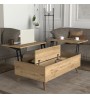 Τραπεζάκι σαλονιού με σερβιτόρο χρώμα sepet oak 121x69x40εκ.