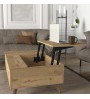 Τραπεζάκι σαλονιού με σερβιτόρο χρώμα sepet oak 121x69x40εκ.