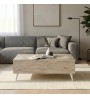 Τραπεζάκι σαλονιού με σερβιτόρο χρώμα travertine 121x69x40εκ.