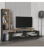 Σύνθεση τηλεόρασης με LED χρώμα ανθρακί - sepet oak 168,2x31,3x120εκ.