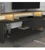 Σύνθεση τηλεόρασης με LED χρώμα ανθρακί - sepet oak 168,2x31,3x120εκ.