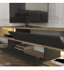 Σύνθεση τηλεόρασης με LED χρώμα sepet oak - ανθρακί 180x29,5x39εκ.