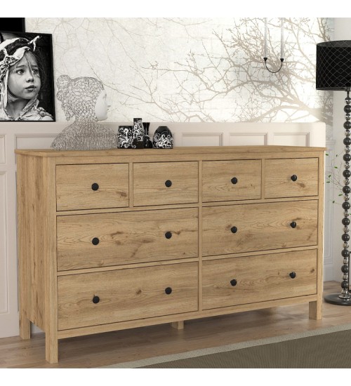 Συρταριέρα - Μπουφές χρώμα sepet oak 160x50x96εκ.